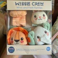 Wiggle Crew are soft sensory wrist and feet rattles