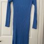 Monki Blue Ribbed Knit Midi Dress - New with Tags - Size M Image 2