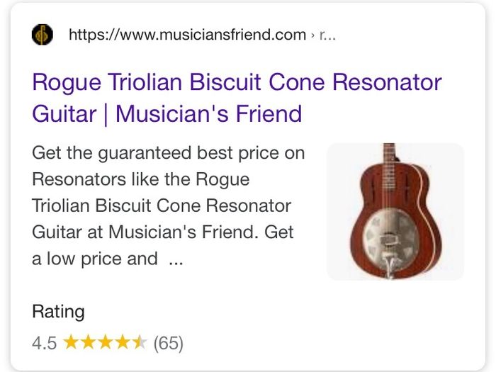 Rogue Resonator Biscuit Guitar
