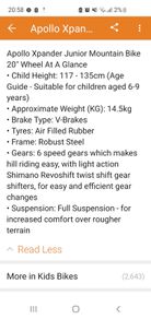 20 inch mountain bike