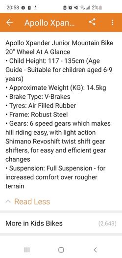 20 inch mountain bike