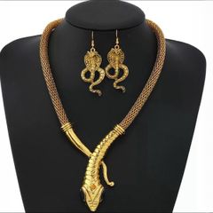 Snake Necklace and Earrings Set