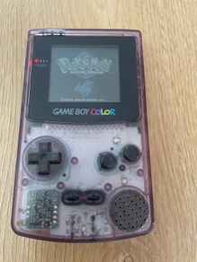 Nintendo Gameboy Color Clear Purple CGB-001 + Flash Card 4GB