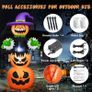 SEASONAL SALE 6 FT Halloween Inflatables Pumpkin, Halloween Inflatable Pumpkin Stack Blow Up Halloween Decoration Jack-o-Lantern with Witch Hat Build-in LEDs for Holiday Party Yard Garden Lawn Image 7