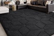Living Room 120x160,3D Black Area Rugs for Bedroom,Extra Large Rugs for living room,Machine Washable Anti Slip Short Pile Rug Carpets Mat for Kids Room Bedroom