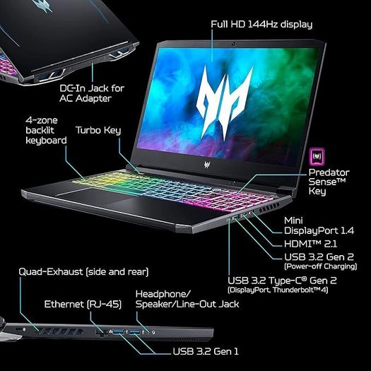 Predator Triton 300 Gaming Laptop | PT315-53 | Black
