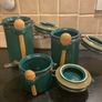3 Ceramic Clip Jars With Wooden Spoons Image 2