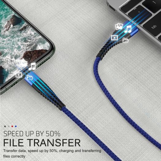1/2/3 Meter USB-C Charging Lead For Samsung S9 S10+ S20+ Type C Charging Fast Charger Phone Cable Samsung
