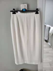 cream straight skirt size 14 reduced - any reasonable offer