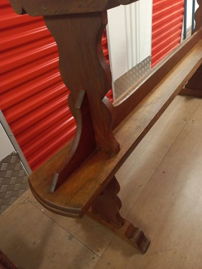 Antique 19th Century oak Monastery Table chunky well made solid with amazing patina comes with two large oak benches