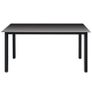 Garden Table Black 150x90x74 cm Aluminium and Glass Image 3