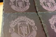 man united drink coasters