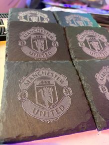 man united drink coasters
