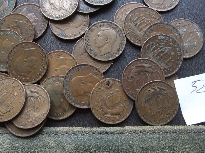 Great Britain. George VI. 50 coins @Half Penny (1937-1952)