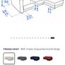 Couch - Vimle 3seater L shaped couch with storage Image 5
