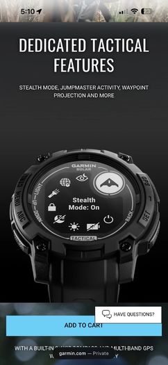 Garmin instinct 3 solar tactical 50mm