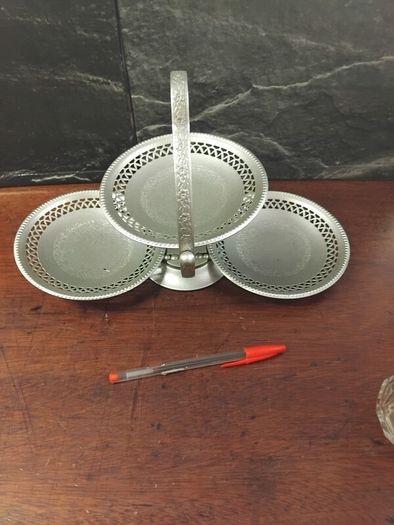 Cake Stand and vintage Sugar Sifter