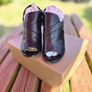 Bruno Premi Black Leather Heeled Sandals, Size EU37, UK4, AV Image 8