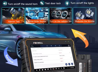 Bluetooth FOXWELL GT60 OBD2 Diagnostic Tool Full System Active Test Car Code Reader 24 Reset Service Professional OBD 2 Automotive Scanner
