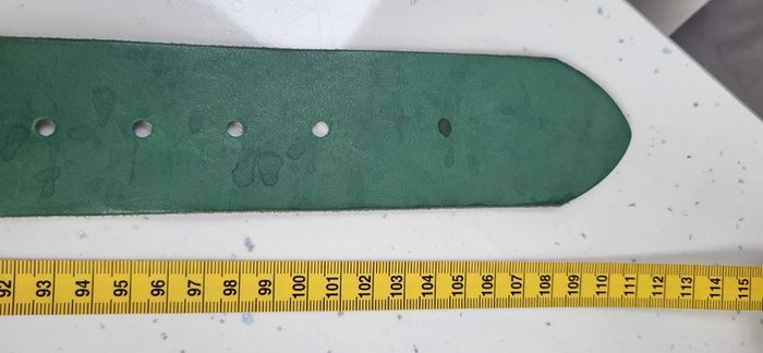 FRANGI Green Leather Studded Belt