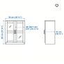 2 black cabinets with glass doors and shelves Image 3