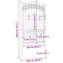 Fence Gate with Spear Top Black 103x150 cm Image 6