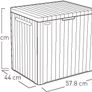 City Outdoor Storage Box Garden Furniture 57.8 x 44 x 55 cm - Dark Grey Image 3