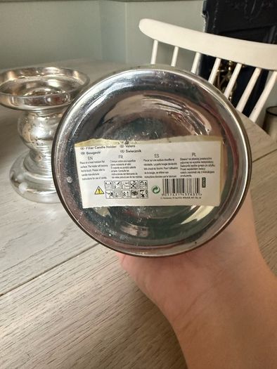 2 x pillar candle holders