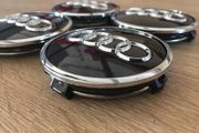 4 x Audi Alloy Wheel Centre Caps 61mm Black