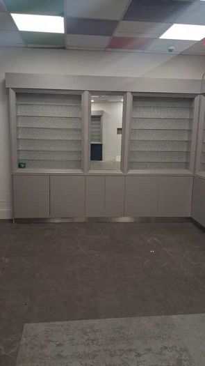 Commercial Retail Display Cabinets and Shelving Units with Storage