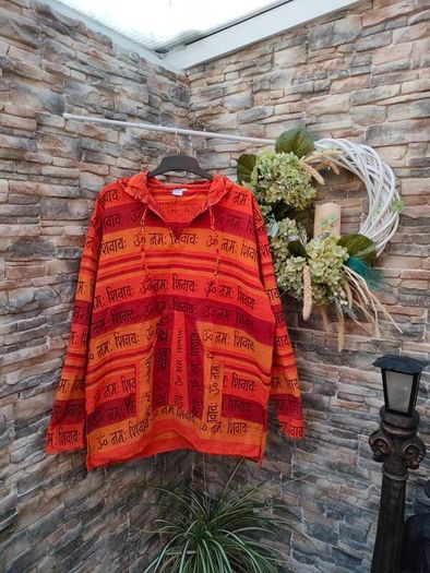Hippie style Indian cotton hoodie  Size XL  Cotton