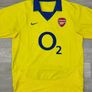 Genuine Vintage 2003 Nike Arsenal London Away Jersey Shirt Mens S/M Image 2