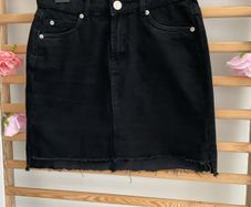 skirt river island black denim skirt size 10