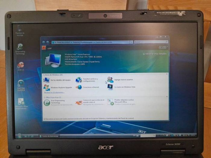 Acer Extensa 5630Z Laptop - 4GB RAM, 320GB HDD, Great Battery & Original Charger. Set to Spainish language.