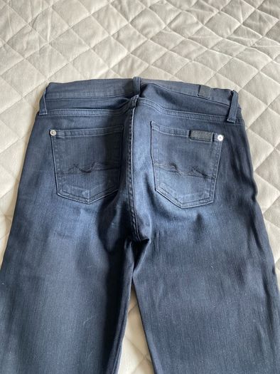 7 for all mankind leather look jeans  with zips