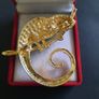 Chameleon Brooch Sparkling Crystals Diamante Lizard Chameleon Pin Lapel Badge Reptile Jewellery Image 6