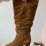 Suede slouch boots Image 5