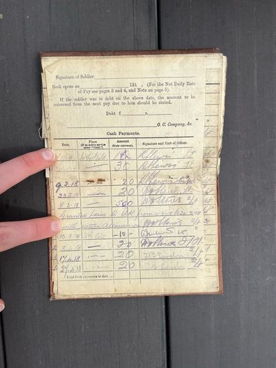 WW1 British Old contemptible 1914 original paybook and paperwork grouping