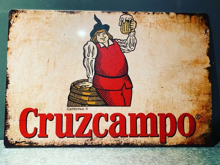 Cruzcampo Tin Metal sign