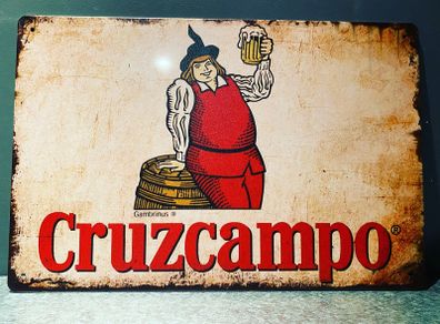 Cruzcampo Tin Metal sign