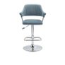 Blue velvet vanity stool Image 2