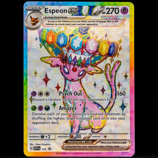 Espeon EX SVP 175 Eeveelution Full Art Holo Black Star Promo Scarlet and Violet Pokemon Card