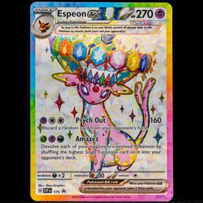 Espeon EX SVP 175 Eeveelution Full Art Holo Black Star Promo Scarlet and Violet Pokemon Card