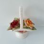 Vintage Old Country Roses Royal Albert Basket Flowers Pink Wine Yellow Rose Bone China Made England 1960s Image 2