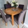 Gorgeous Very Solid Circular Extendable Kitchen Dining Table - Can Deliver Image 2