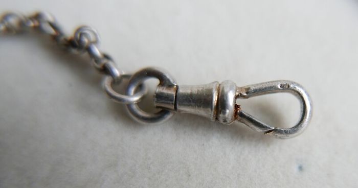 Vintage Long Heavy Sterling Silver rolo Chain. (pocket watch chain) Solid silver statement chain. 52" long - 26,20g