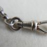 Vintage Long Heavy Sterling Silver rolo Chain. (pocket watch chain) Solid silver statement chain. 52" long - 26,20g Image 4