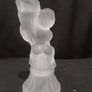 Frosted Glass Cherub Candlesticks Image 3
