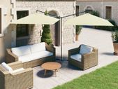 Double Parasol with Steel Pole Sand 600x300 cm