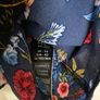 Women's Navy and Floral Top Image 6